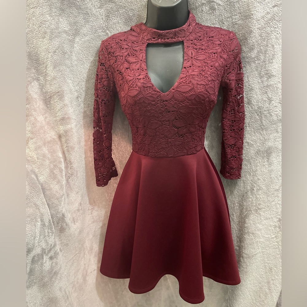 B. Darlin Burgundy Dress. Size 1/2